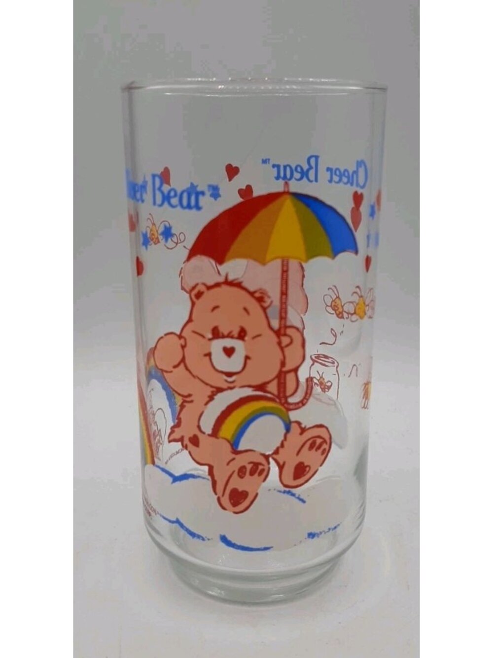 Vintage 1985 Care Bears 5 5/8 In Glass Cheer Bear American Greetings Rare